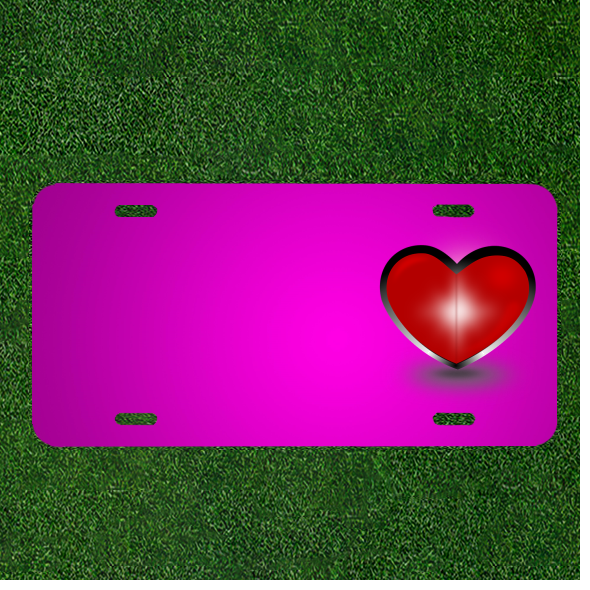Custom Personalized Car License Plate With Add Names To Heart Love Valentine