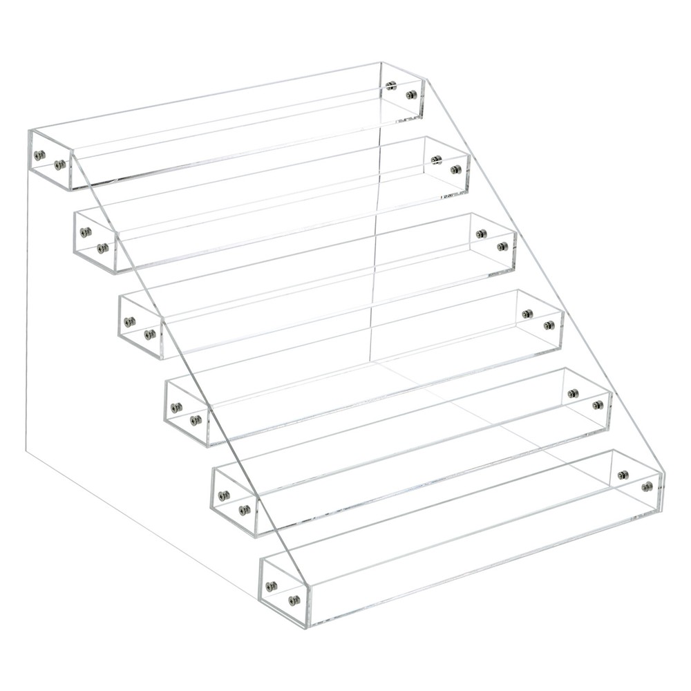 6 Tier Clear Acrylic Spice Rack Kitchen Seasoning Jar Rack For Cabinet