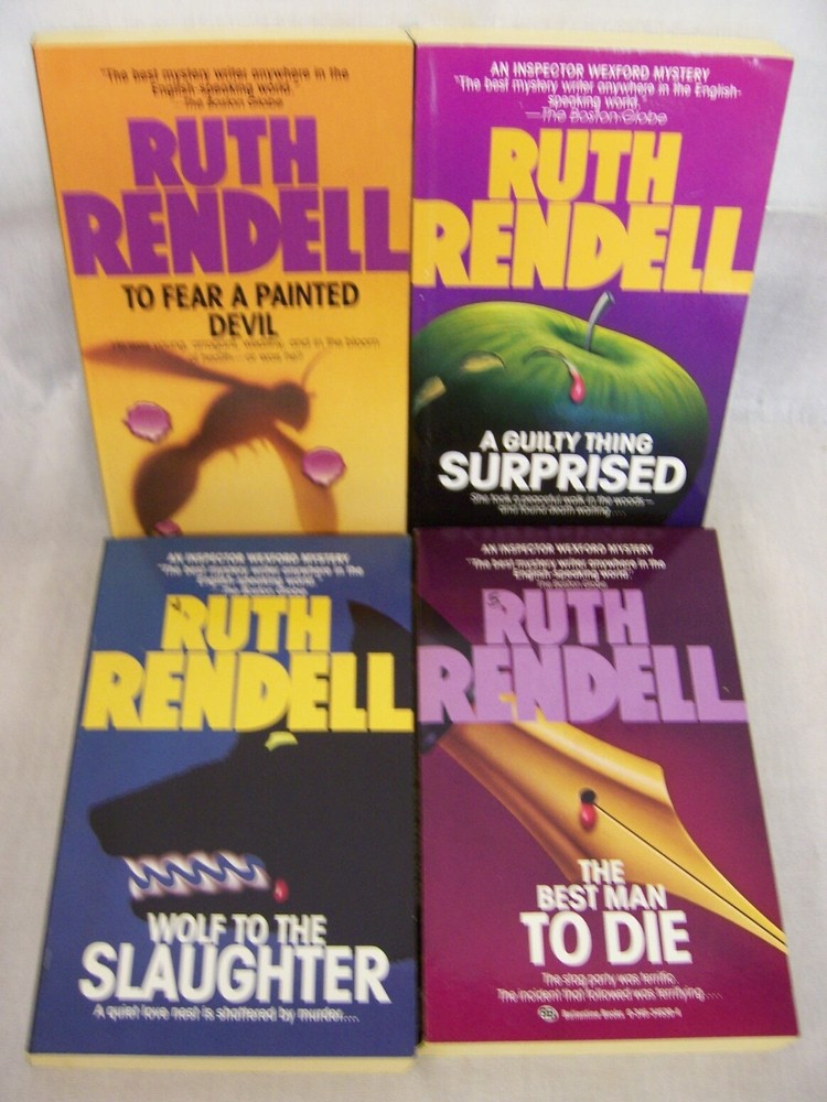 Ruth Rendell Book Inspector Wexford Mystery,Best Man To Die,Wolf Slaughter,Fear+