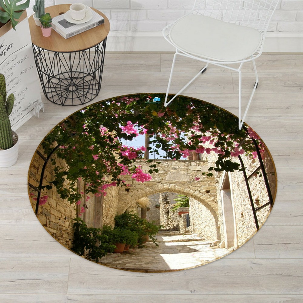 3D Arches Flower Vine NAO3678 Game Rug Mat Elegant Photo Carpet Mat Fay
