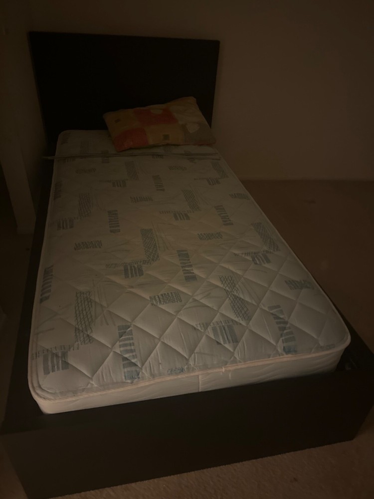 IKEA Wood Platform Bed - Gray