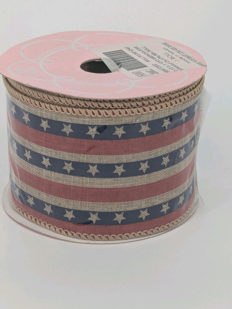Patriotic Wired Edge Ribbons 2.5