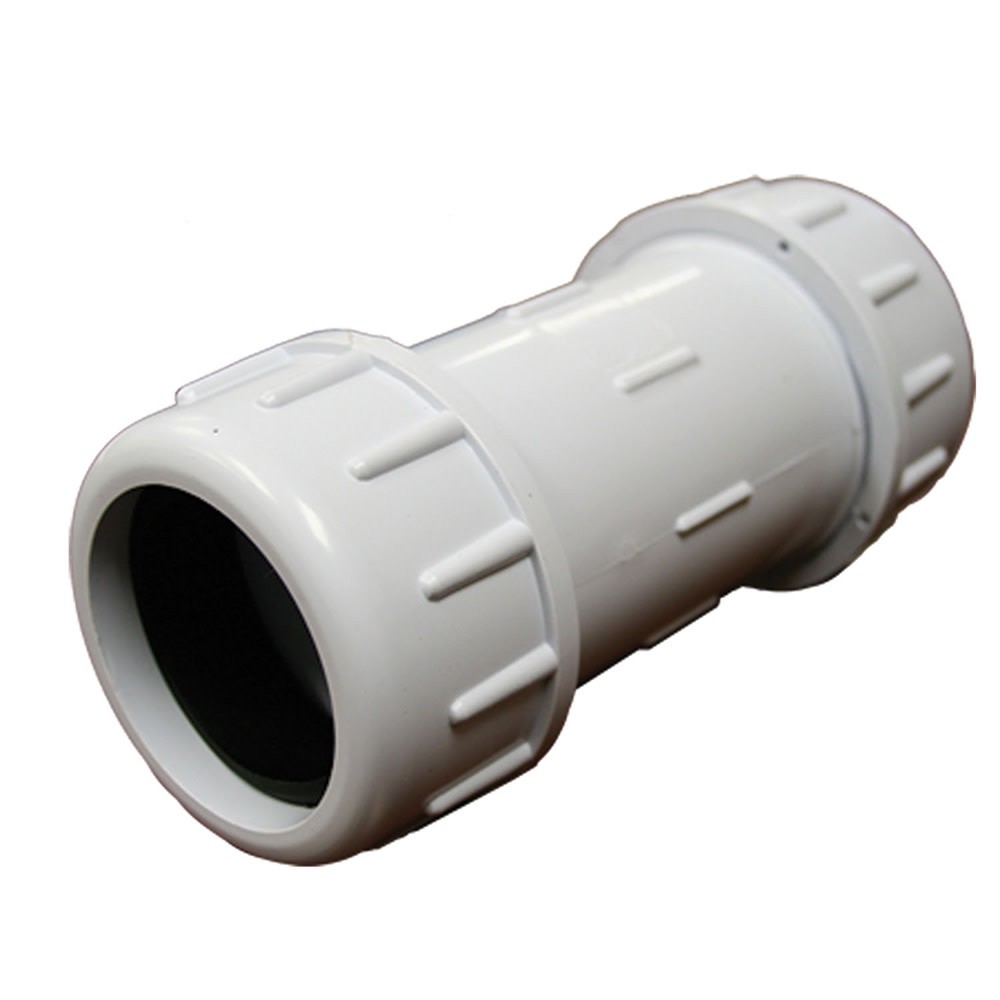 Jones Stephens C12050 1/2 PVC IPS Compression Coupling - White