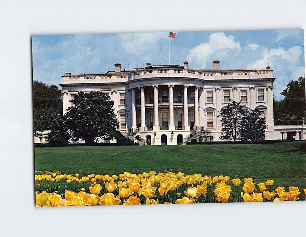 Postcard South portico The White House Washington DC USA