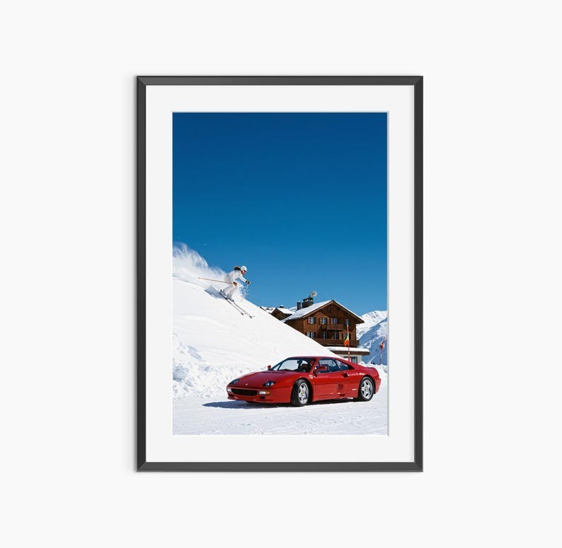 Ski Wall Art, Photography Prints, Ferrari Poster, Fashion Wall Art No Frame
