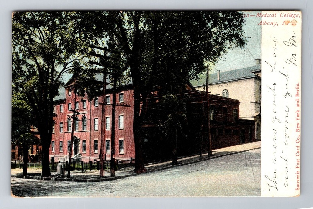 Albany NY-New York, Medical College, Antique Vintage c1908 Souvenir Postcard