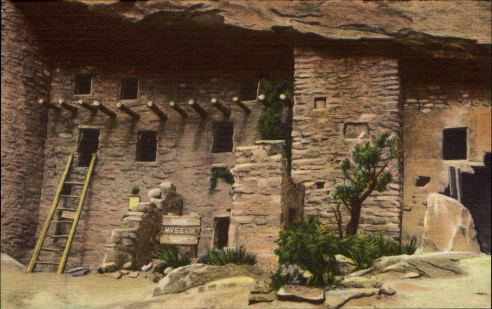 Manitou Cliff Dwellings Spruce Tree House ruins Manitou Springs Colorado~1940s