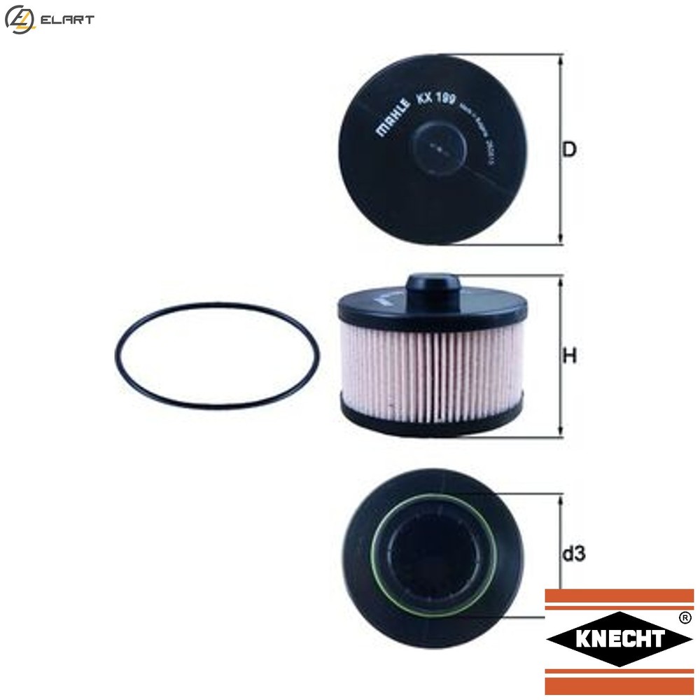 FUEL FILTER KX 199D FOR CHRYSLER GRAND/VOYAGER/IV TOWN/&/COUNTRY EDK/ENJ 2.5L