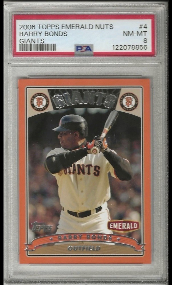 2006 Topps Emerald Nuts San Francisco Giants #4 Barry Bonds PSA 8