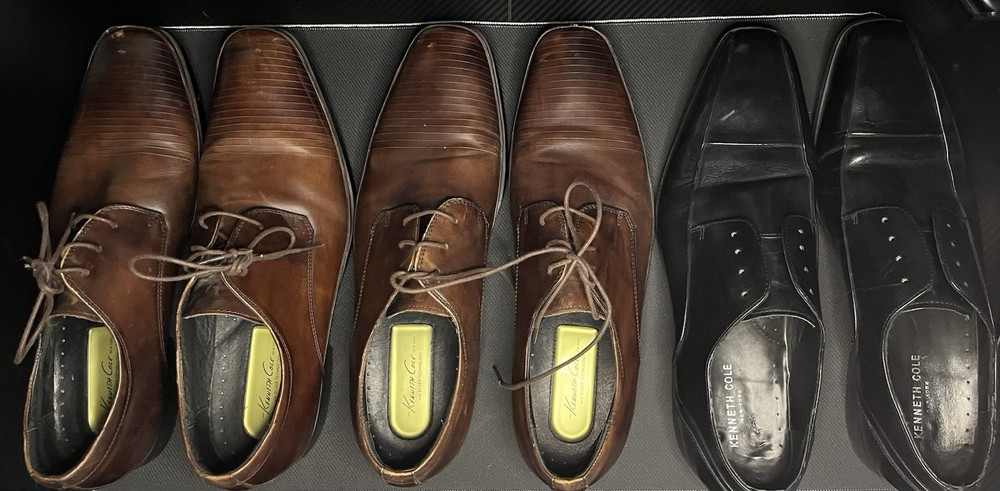 5-Pair Men’s Dress Shoe Bundle: Cole Haan, Stacy Adams,Kenneth Cole Size 11.5/12