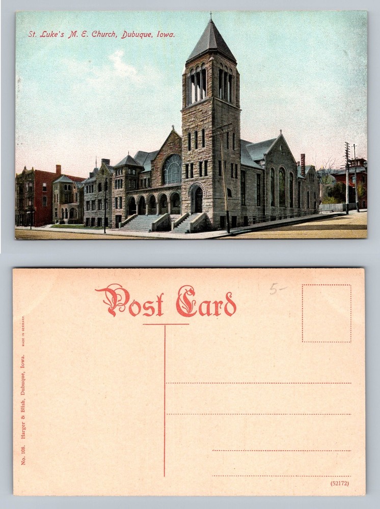 Dubuque, IA-Iowa, St Luke’s Methodist Episcopal Church Vintage Postcard
