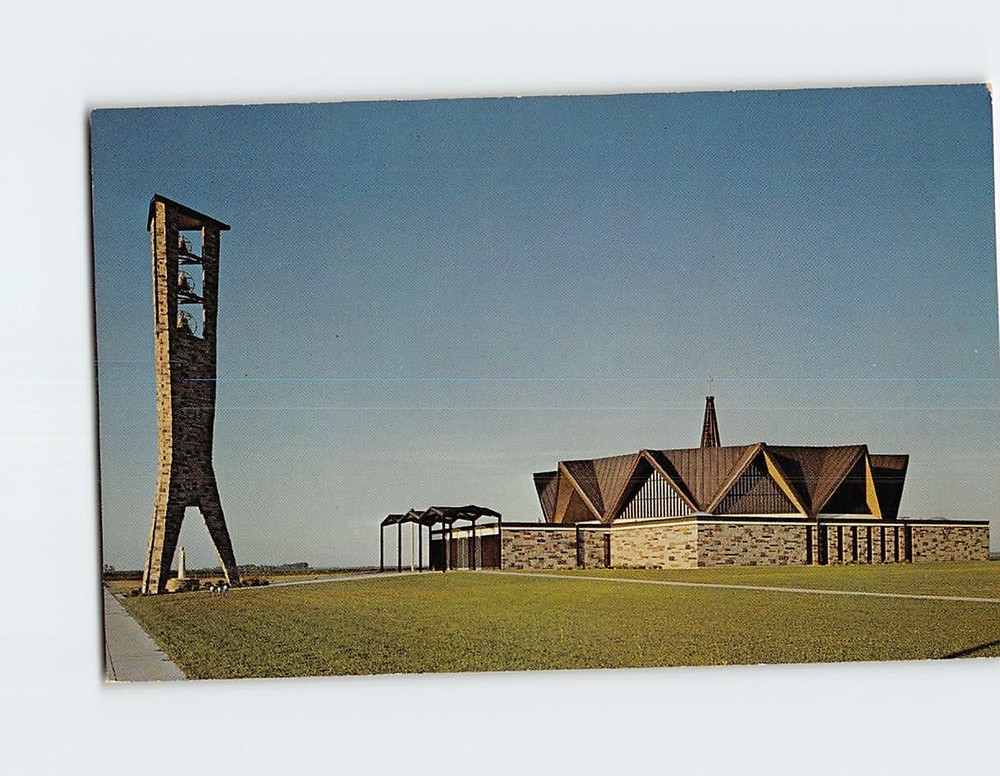 Postcard St. John the Evangelist Catholic Church Grafton North Dakota USA