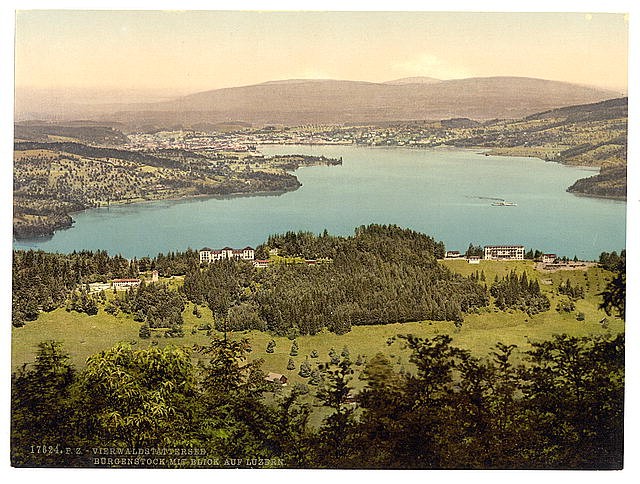 Photo:Burgenstock,view of Lucerne,Lake Lucerne,Switzerland