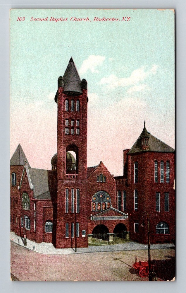 Rochester, NY-New York, Second Baptist Church Brick Tower Vintage Postcard
