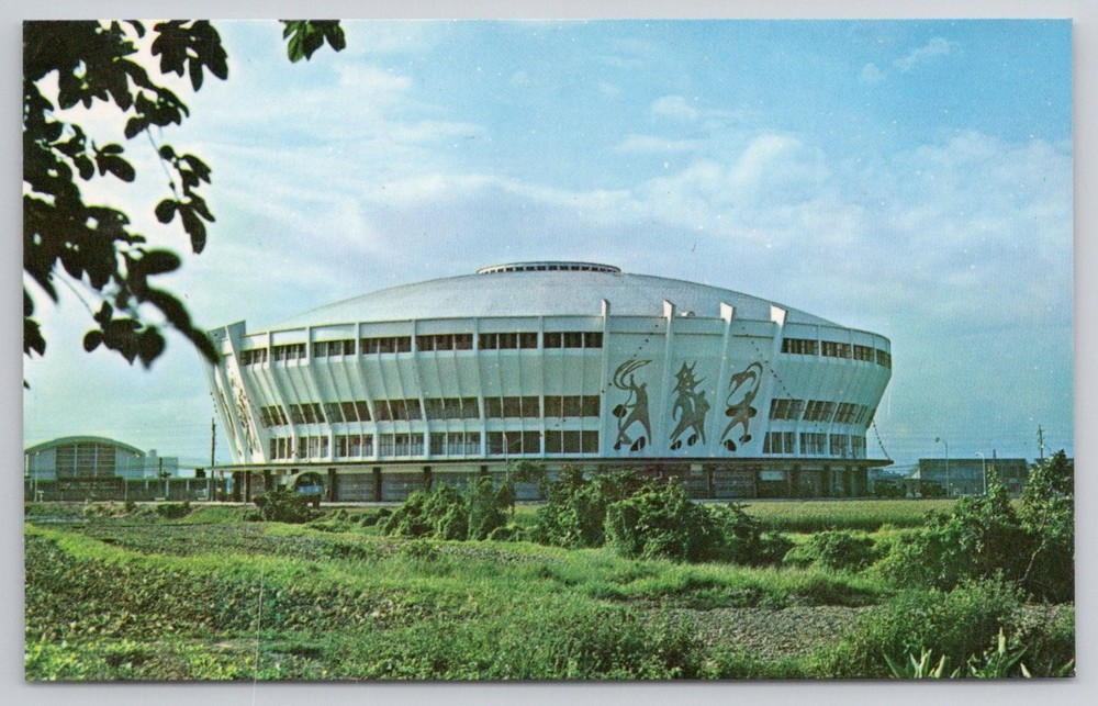 Taipei National Athletic Stadium Taiwan Vintage Postcard