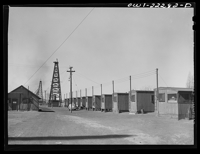 New Mexico Atchison Topeka Santa Fe Railroad 1943 Company Houses Yard