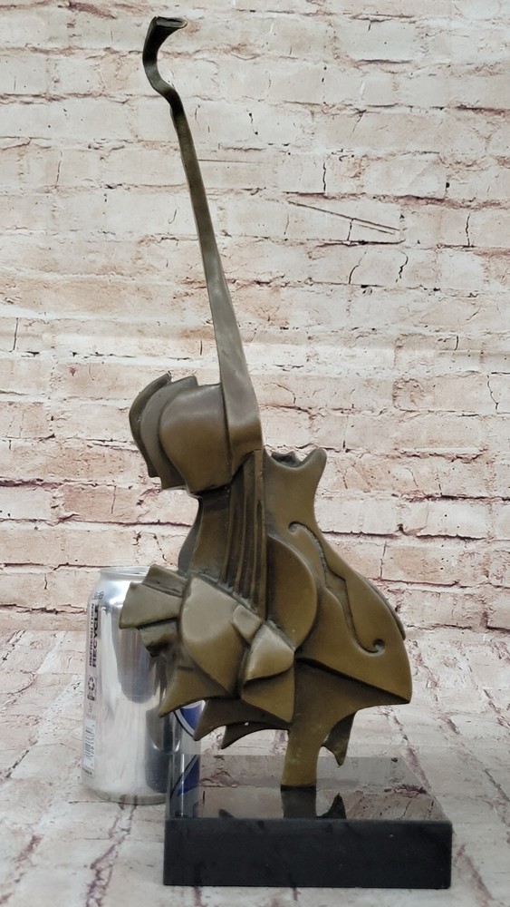 Salvador Dali Surrealist Patina Guitar Musician Trophy Art Collectible NR-image