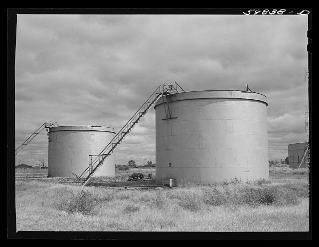 Photo:Wichita Kansas 1941 Derby Oil Company Refinery Storage Tanks