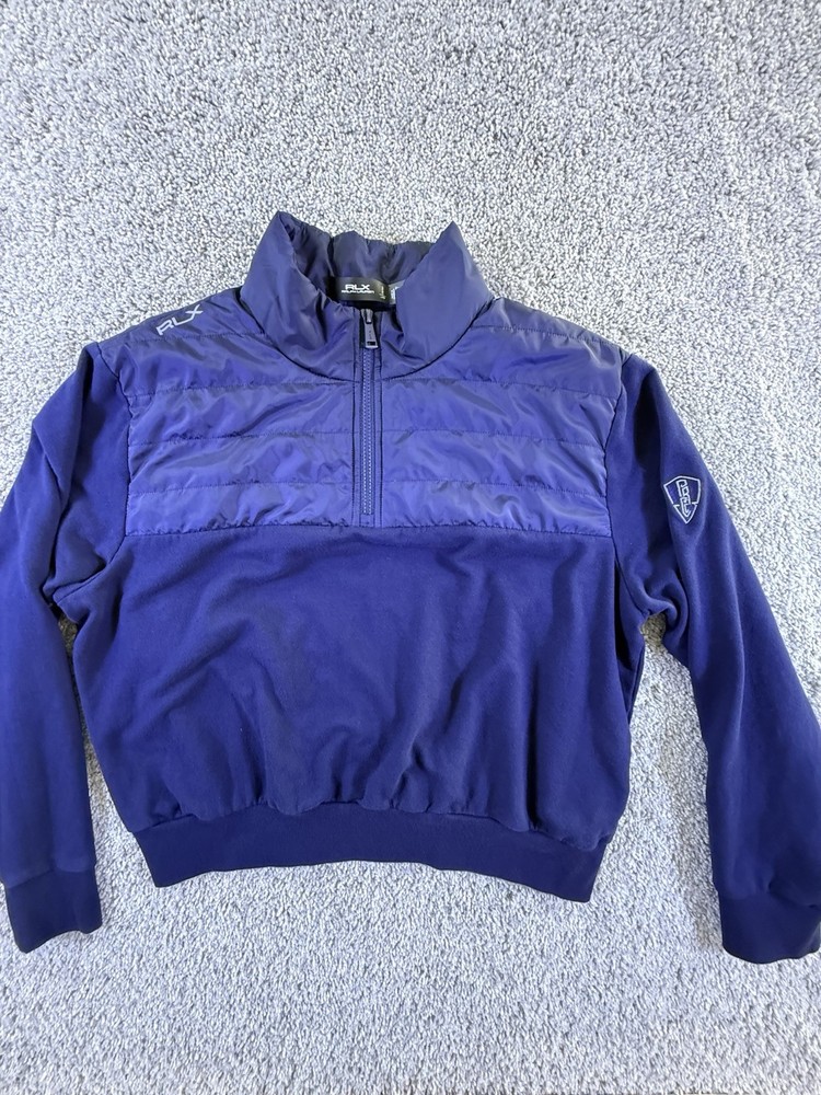 Ralph Lauren RLX 1/4 Zip Pullover Quilted Women’s Blue Size Large