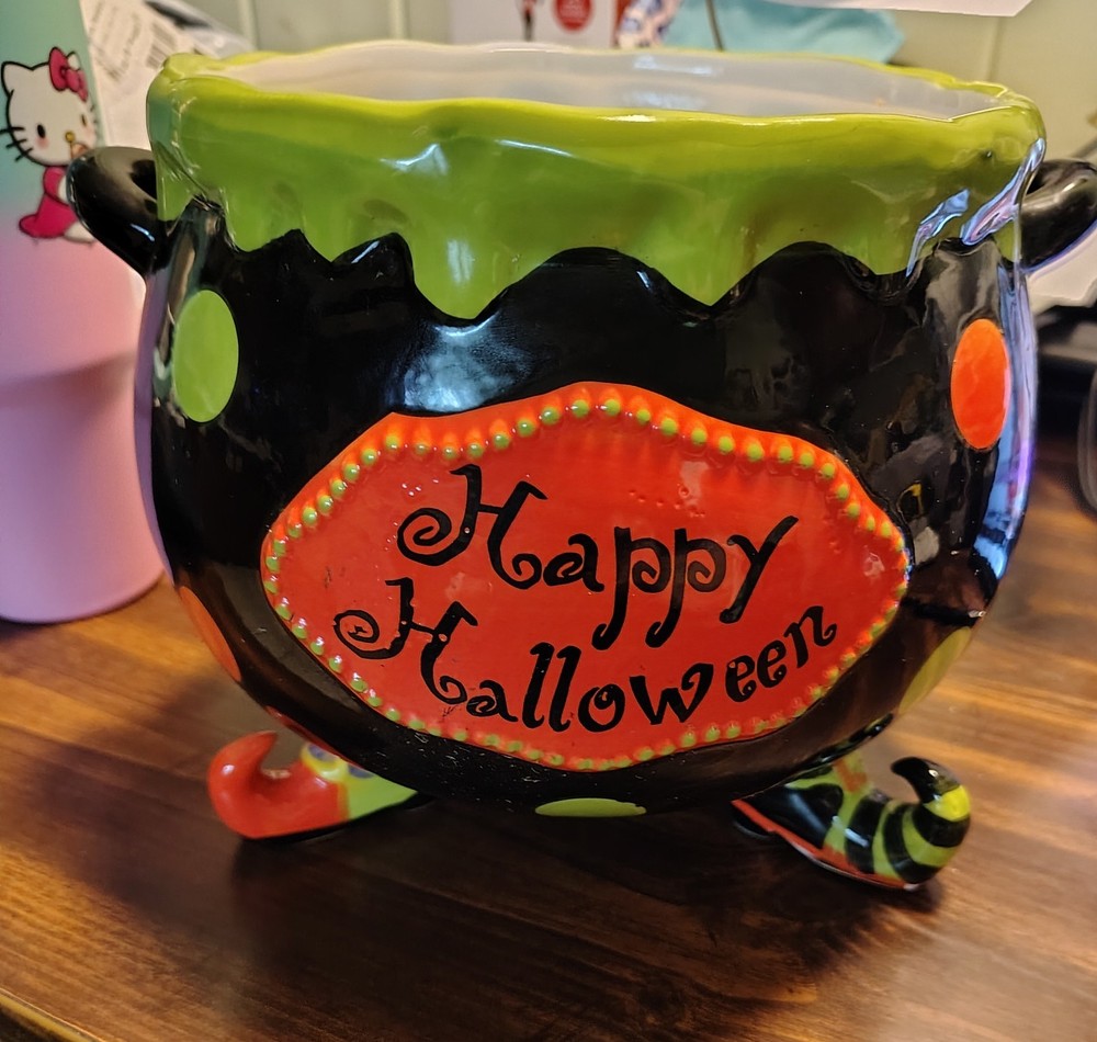 Vintage Halloween Carldron Made Large