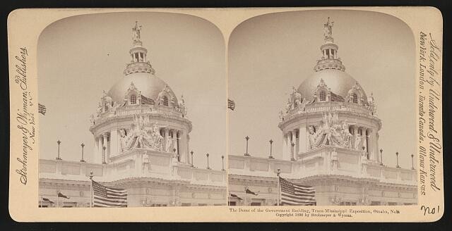Omaha Nebraska 1898 Trans-Mississippi Exposition Government Building Dome