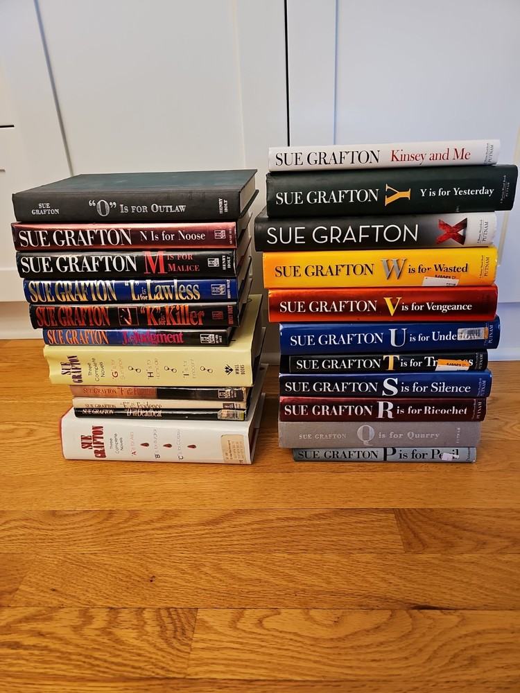 Sue Grafton Series Mysteries Hardcover Books Lot Complete Set A-Y + Kinsey & Me