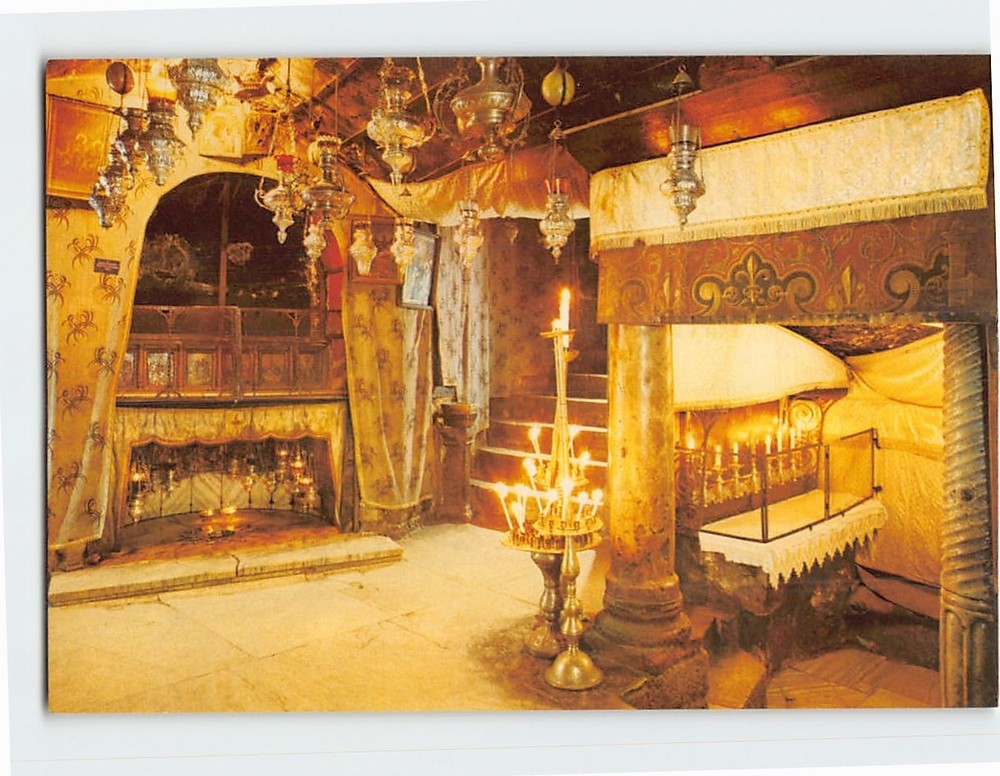 Postcard Grotto Of The Nativity Bethlehem Palestine