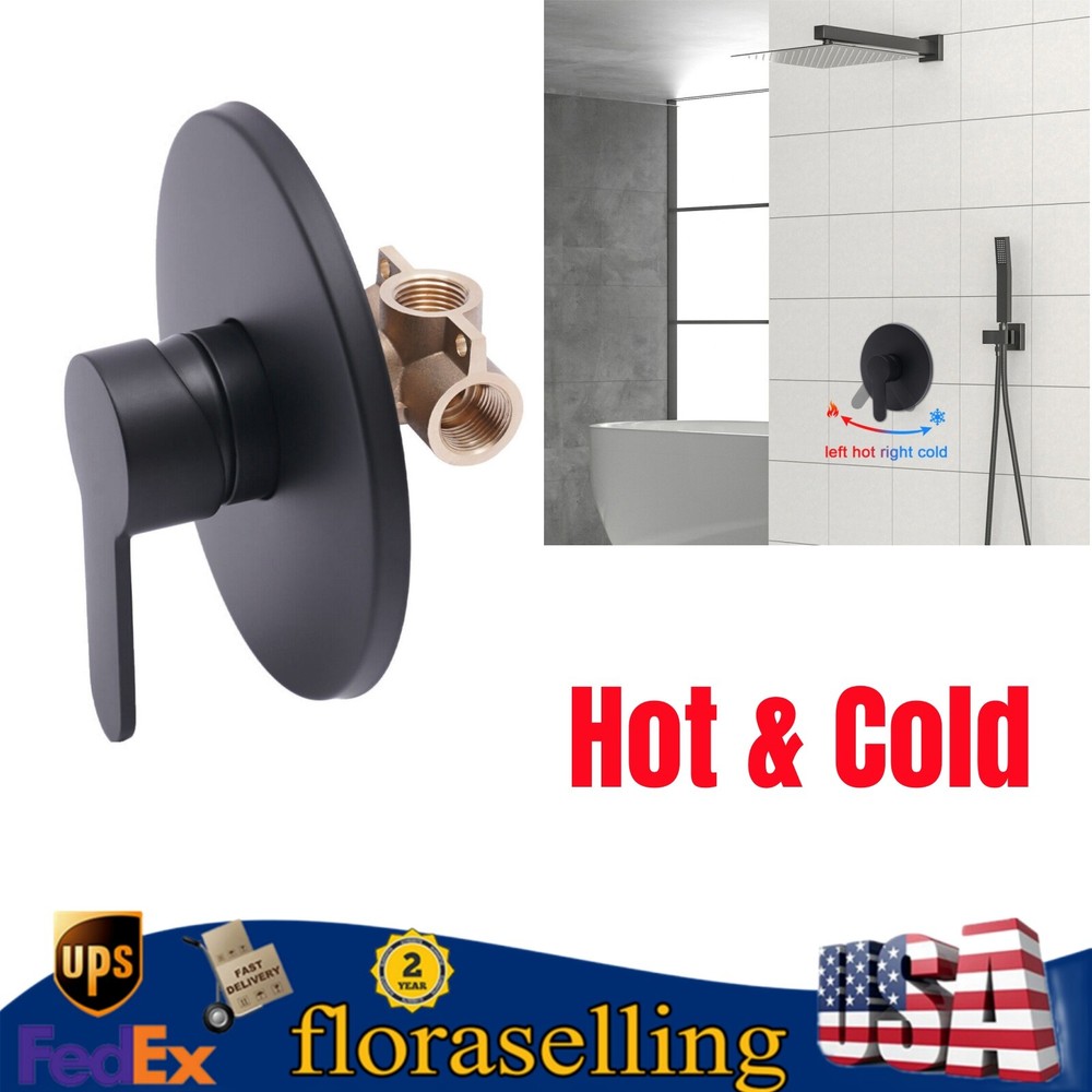 Wall Mount Shower Mixer Tap with Hot Cold Water Control Valve for Bathroom