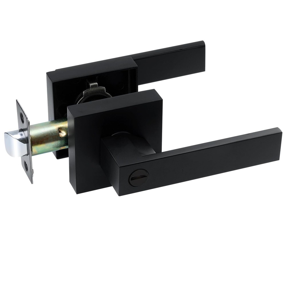 Keyless Entry Door Lock, Square Door Lever for Bedroom, Passage Door Privacy ...
