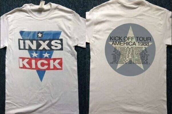 INXS Kick Off America Tour 1988 Star Band Rock Concert T Shirt1