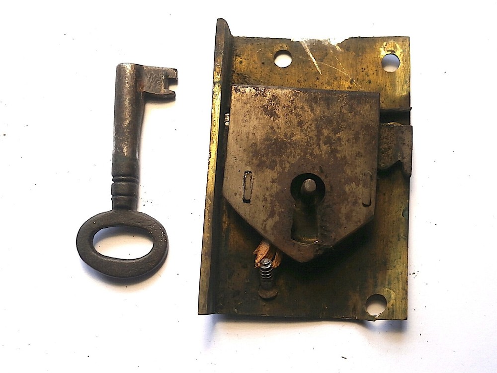 Antique Longcase Clock Door Lock with Original Key