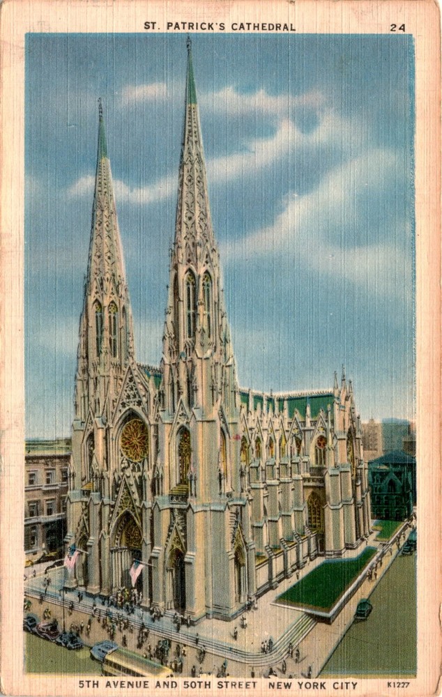 St. Patrick's Cathedral, 5th Avenue, 50th Street, New York City. Postcard