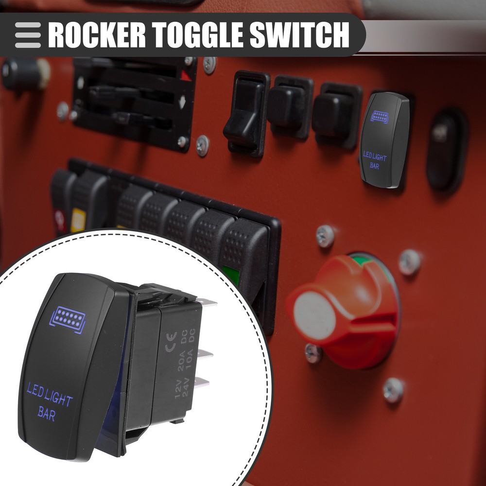 1pcs LED Light Bar 5 Pin Toggle Rocker Switch for Car Boat ATV UTV Laser