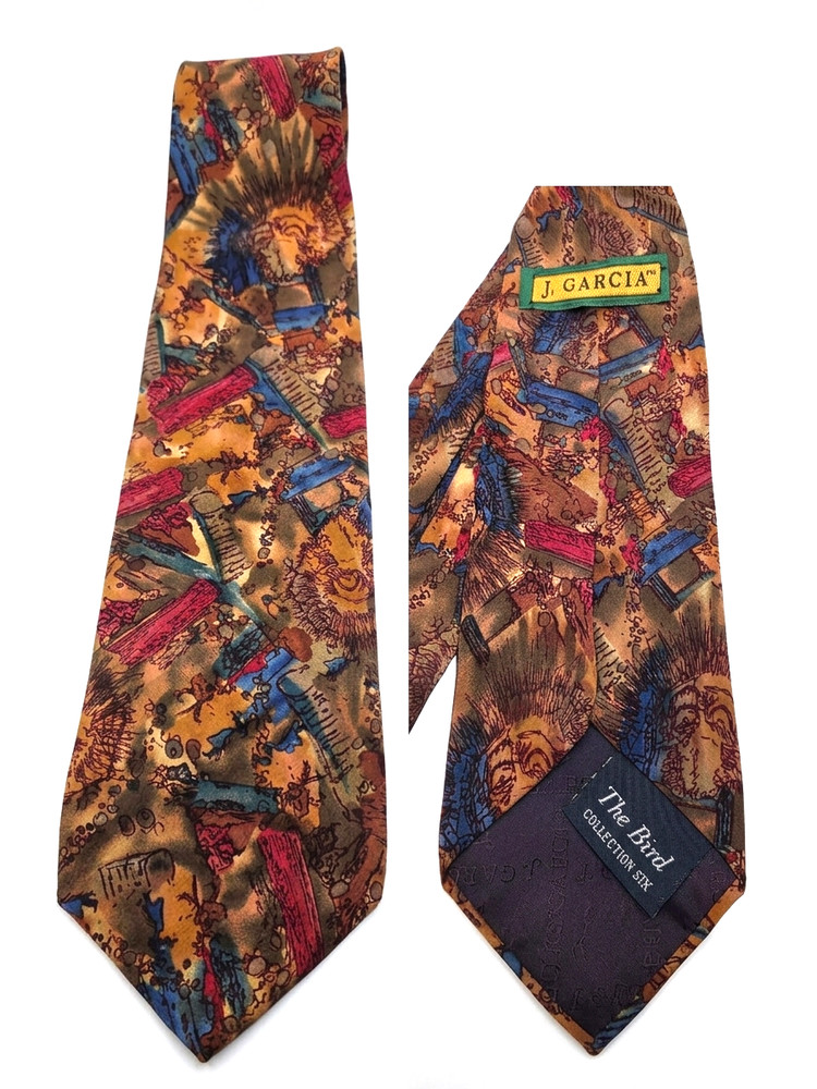 J Garcia The Bird Collection Six Jerry Garcia Art Abstract Silk Mens Neck Tie N3