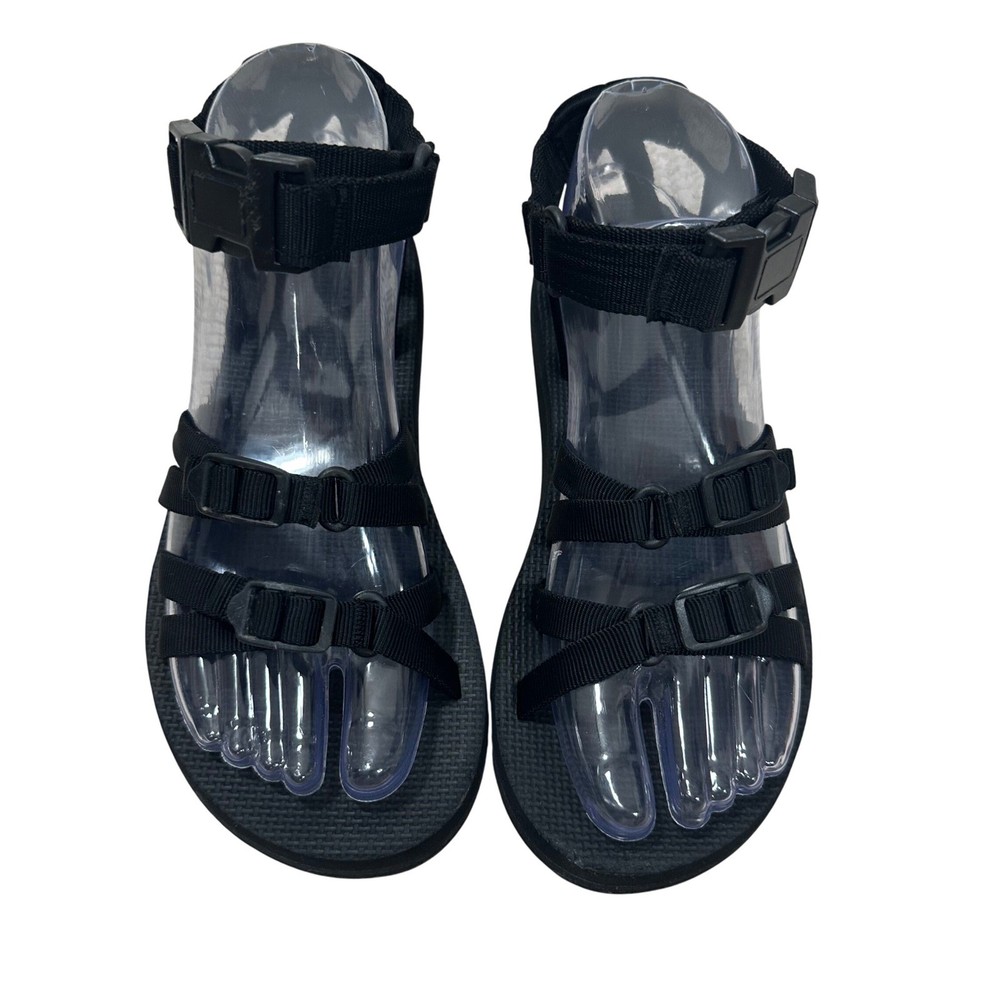 TEVA Women's Sandals Black Nylon Adventure Travel Outdoor Strappy 90's Size 6