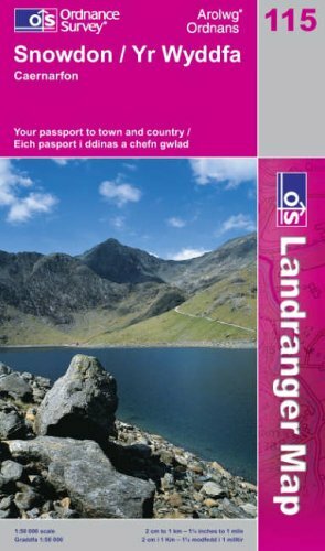 Snowdon and Caernarfon Landranger Map by Ordnance Survey - Folded Sheet Map