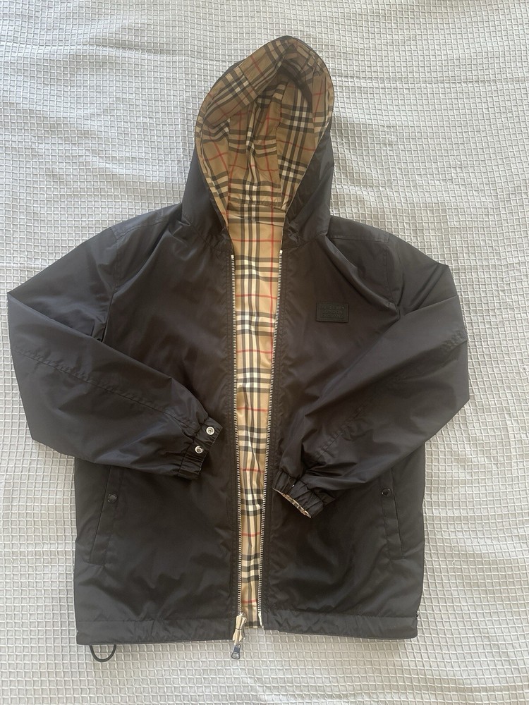 Burberry Reversible  Check Hooded Jacket/ Windbreaker XS