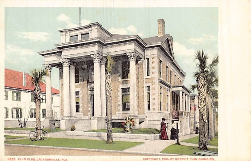 Postcard FL: Elks Club, Jacksonville, Florida, Detroit Publishing, 1905 UDB