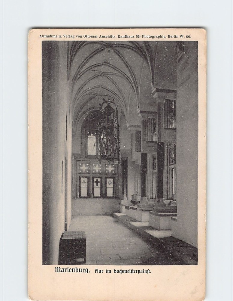 Postcard Corridor in the Grand Master's Palace Marienburg
