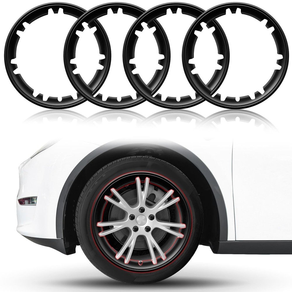 Wheel Rim Protector for Tesla Model Y Gemini 19 inch Bare Wheels ABS Rim Cove...