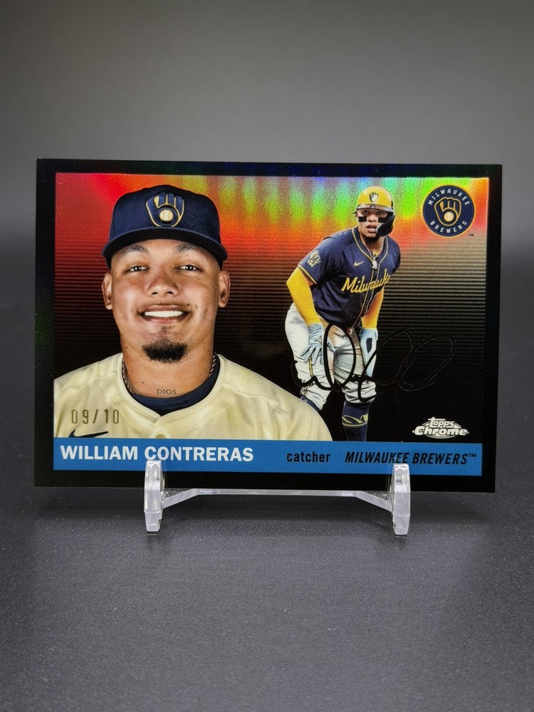 2025 Topps Chrome Platinum - William Contreras True Black Refractor /10 Brewers