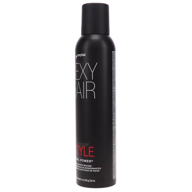 Sexy Hair Style Curl Power Curl Bounce Mousse, 8.5 Oz | Light Control Black Pack