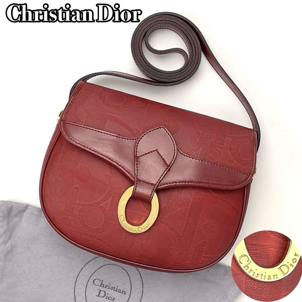 Dior Extreme Trotter Red Leather Shoulder Bag with Metal Accent
