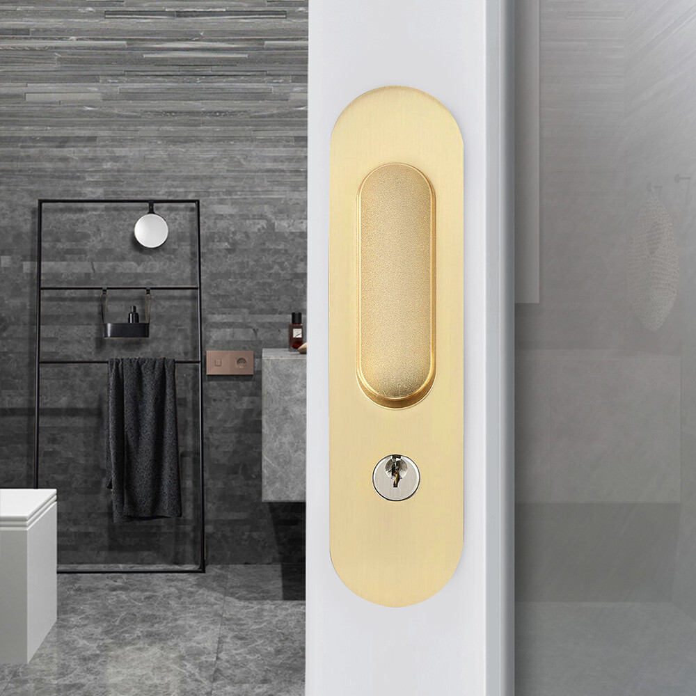 Invisible Barn Door Lock with Keys for Sliding Doors – Secure New Design