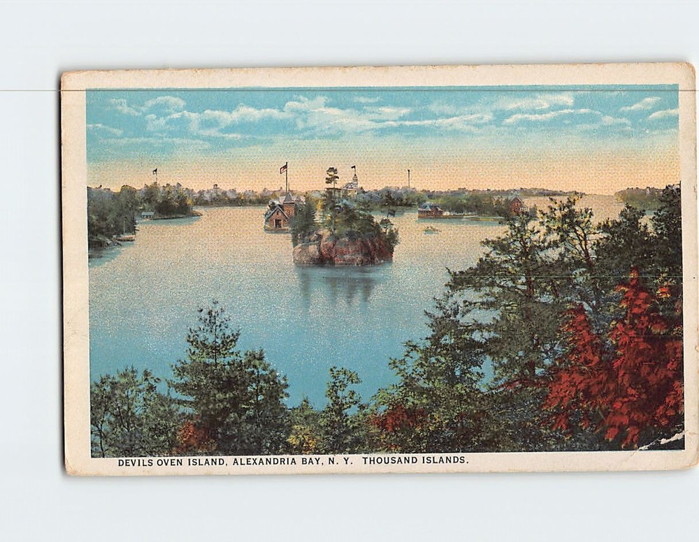 Postcard Devils Oven Island Alexandria Bay Thousand Islands New York USA