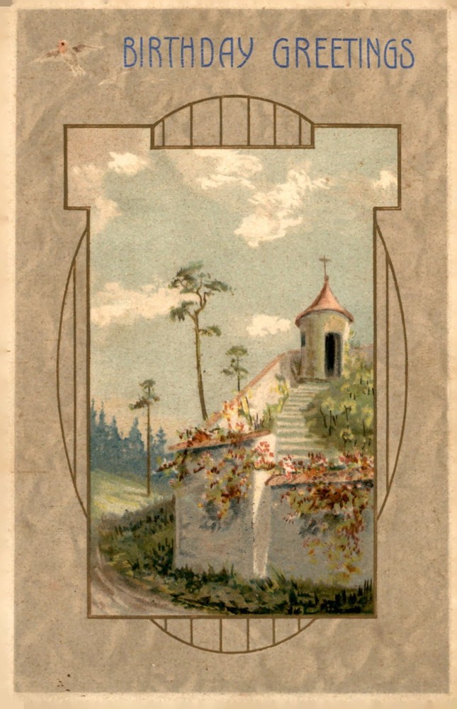 Birthday Greetings Postcard, 1909, Nebraska Postcard