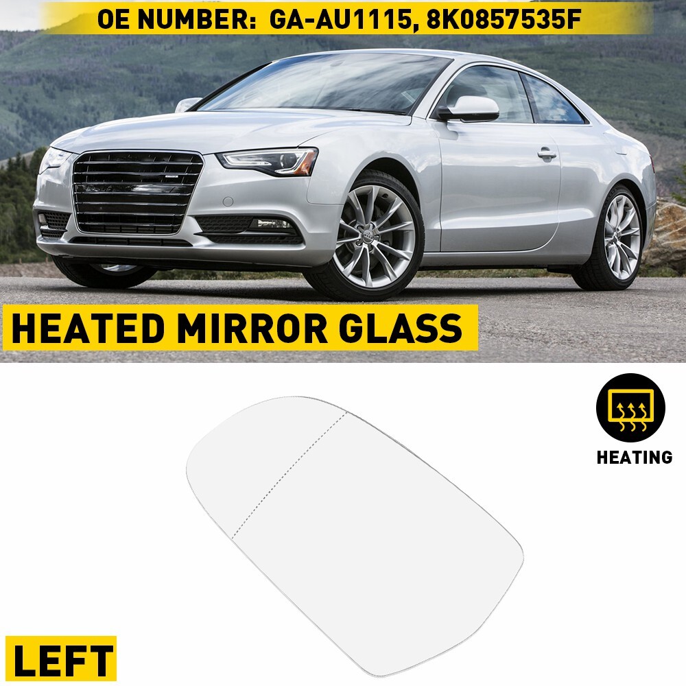 Exterior Mirror Glass Left LH Side Power Heated for Audi A3 A5 S5 A4 S4 Quattro