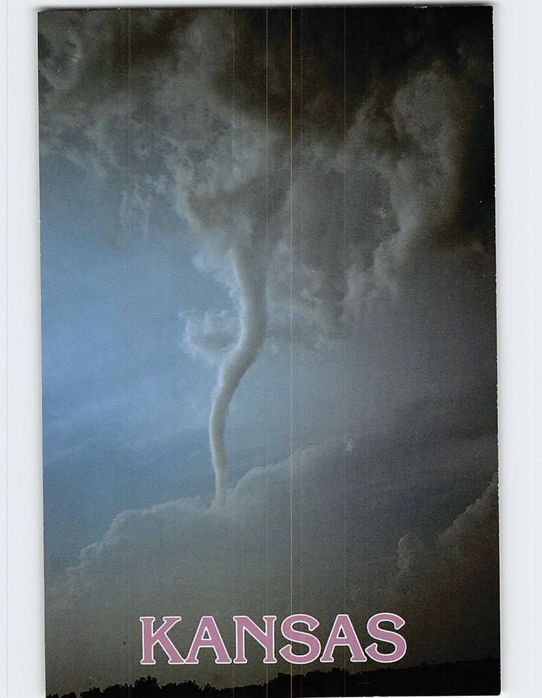 Postcard Tornado in Lyon County Kansas USA