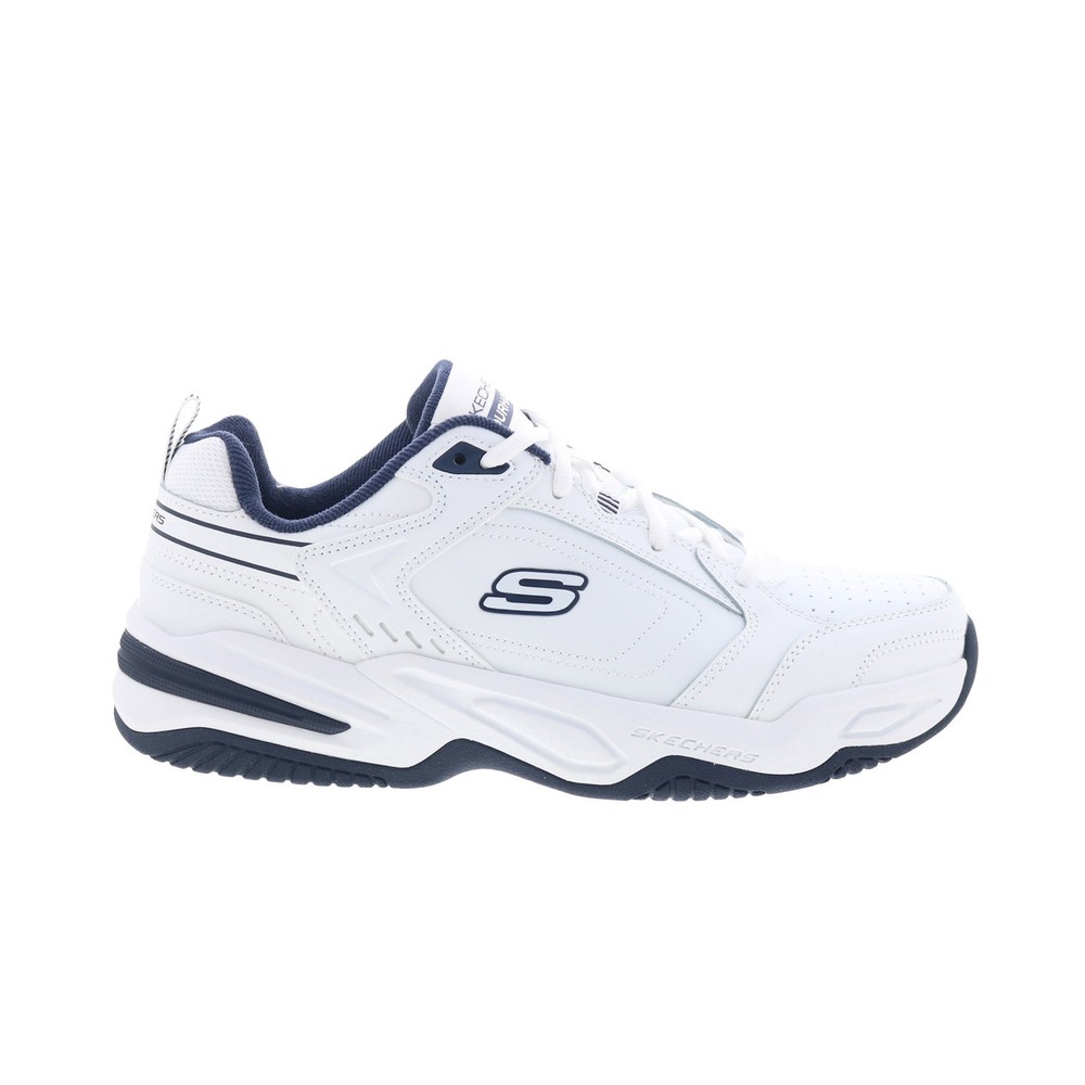 Skechers Relaxed Fit Durham Delck Mens White Lifestyle Sneakers Shoes