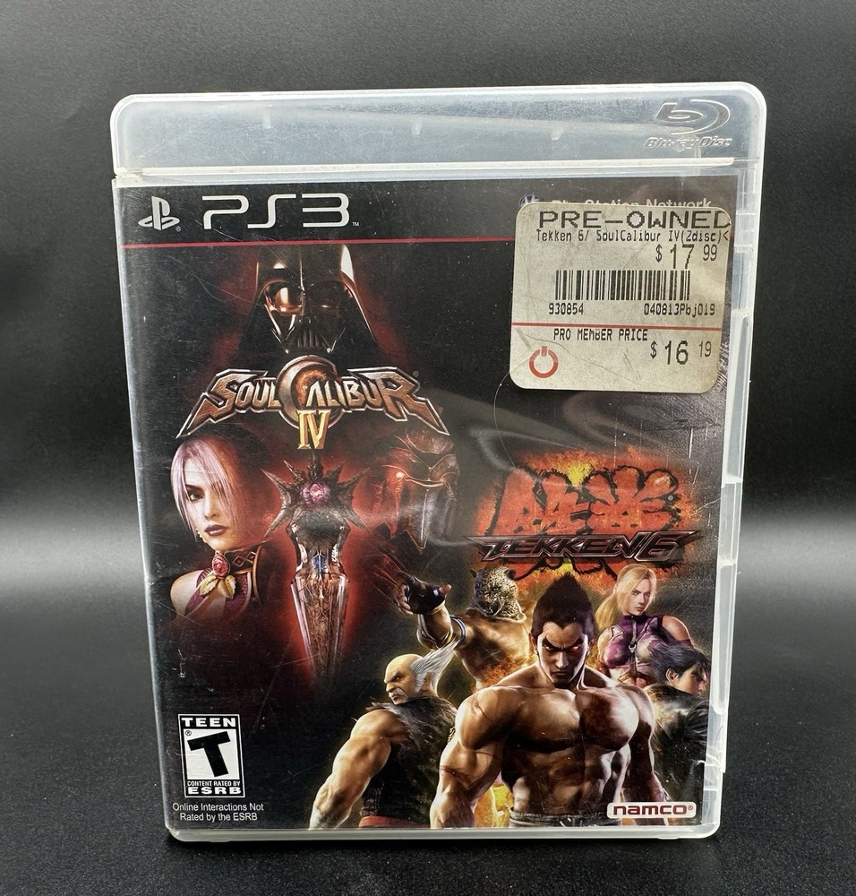 Soul Calibur IV/Tekken 6 - 2 in 1 - Sony PlayStation 3 PS3 Game - Fast Ship 🚚💨